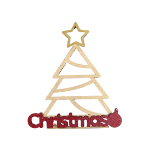 Christmas Tree Wood & Yarn Rainbow Craft Kit