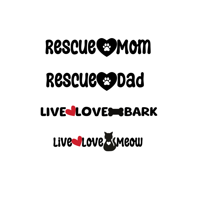 Sentiment rainbow dogs and cats options available
