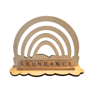 Tile Word Rainbow with the word Abundance