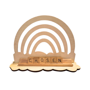 Tile Word Rainbow with the word Chosen
