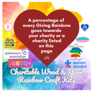 Charitable Wood & Yarn Rainbow Craft Kits